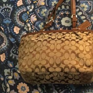 Brown signature Coach bag